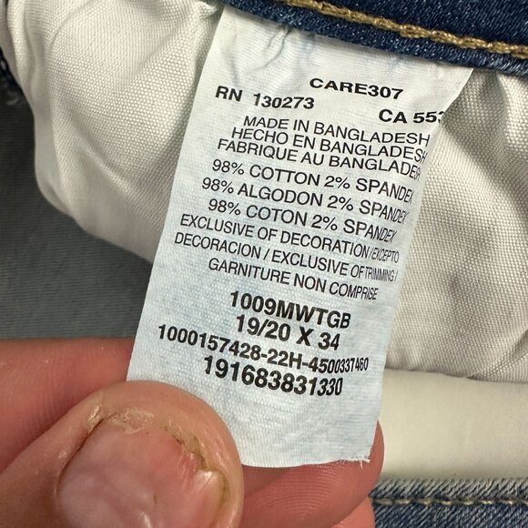 Wrangler Womens Straight Leg Medium Wash Denim Jeans Size 19 X 34 New - Picture 5 of 6